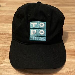 NWOT Topo Original Hat block organic cotton teal and white logo embroidered